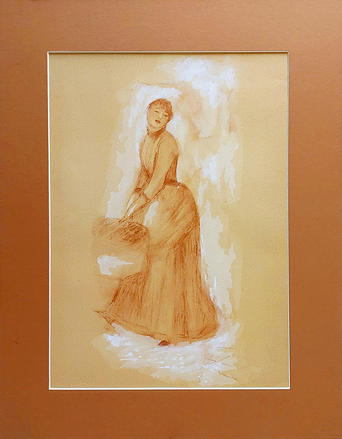 Etude Pour Les Parapluies, La Modiste (Studium do Parasoli Modniarki)