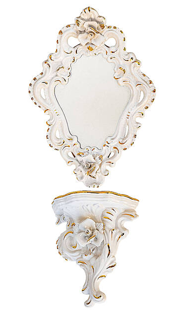 Lustro z konsolką w stylu rokoko