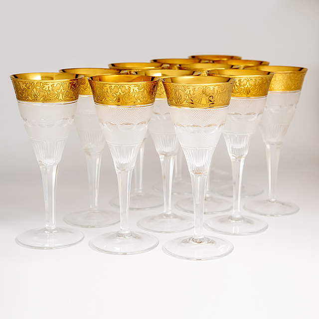 Zestaw 12 kieliszków do wina, seria „Splendid”, Moser, Czechy (Karlowe Wary)