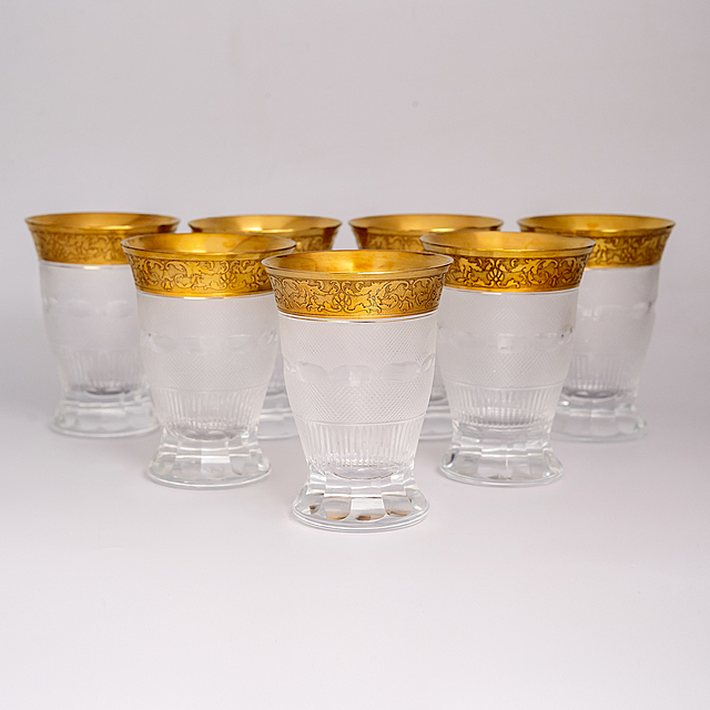 Komplet 6 szklanek do wody, seria „Splendid”, Moser, Czechy (Karlowe Wary)