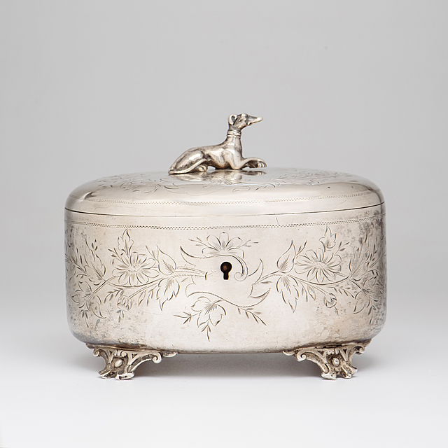 Cukiernica z chartem, Hermann Südfeld, Wiedeń, po 1872 r. 