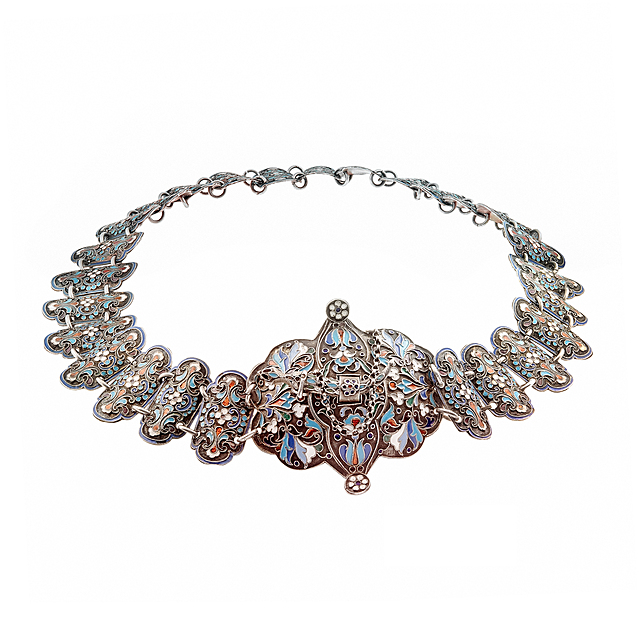 Pas kaukaski z emalią cloisonné, Nikołaj Nikołajewicz Zwierwiew, Moskwa pocz. XX w.