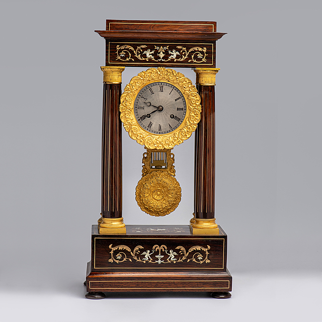 Zegar kominkowy portykowy, Francja, ok. 1840