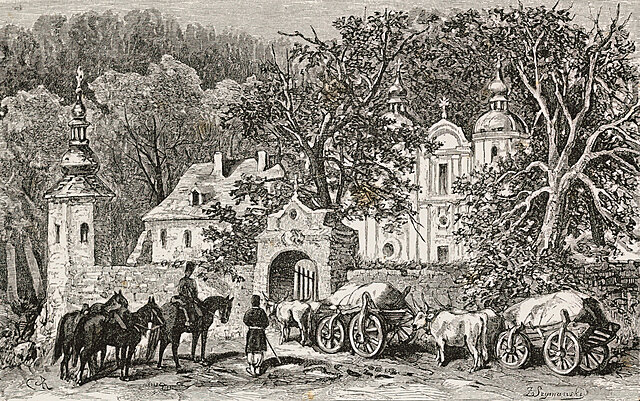 Przed monasterem Ojców Bazylianów