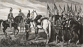 Przygotowania do wymarszu z obozu na pole bitwy w Boryszkowicach 1792 roku