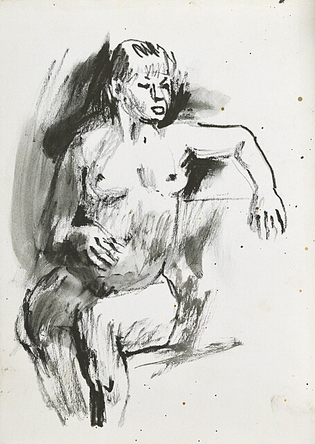 Akt kobiety siedzącej na krześle