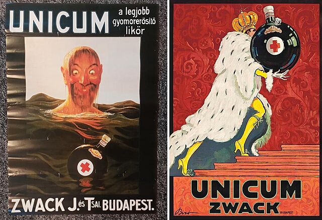 Plakaty reklamowe Zwack Unicum Vintage
