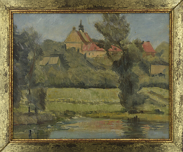 Pejzaż z kościołem