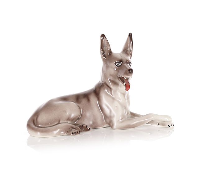 Figurka ,,Owczarek niemiecki'', Zakłady Porcelany Stołowej "Wałbrzych"
