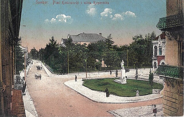 Sambor. Plac Kościuszki i ulica Kopernika
