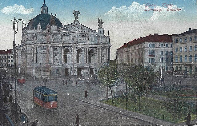 Lwów. Teatr. Lemberg. Theater
