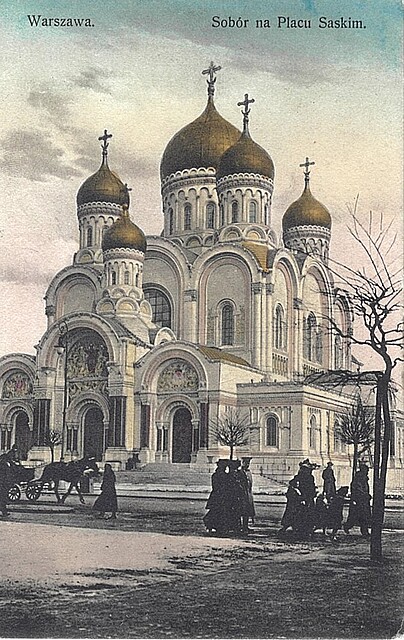 Warszawa. Sobór na Placu Saskim.