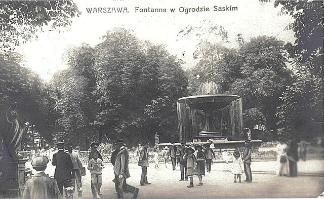 Warszawa. Fontanna w Ogrodzie Saskim