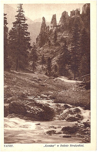 Tatry. "Kominy" w Dolinie Strążyskiej.