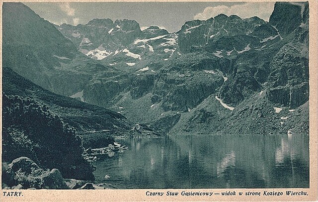 Tatry. Czarny Staw Gąsienicowy - widok w stronę Koziego Wierchu