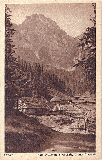 Tatry. Hala w Dolinie Strażyskiej u stóp Giewontu