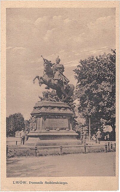 Lwów. Pomnik Sobieskiego