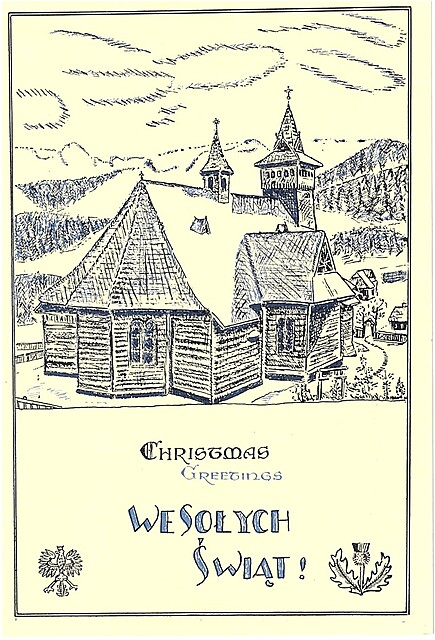 Polska Gwiazdka w Szkocji 1940 r. Christmas Greetings. Wesołych Świąt!