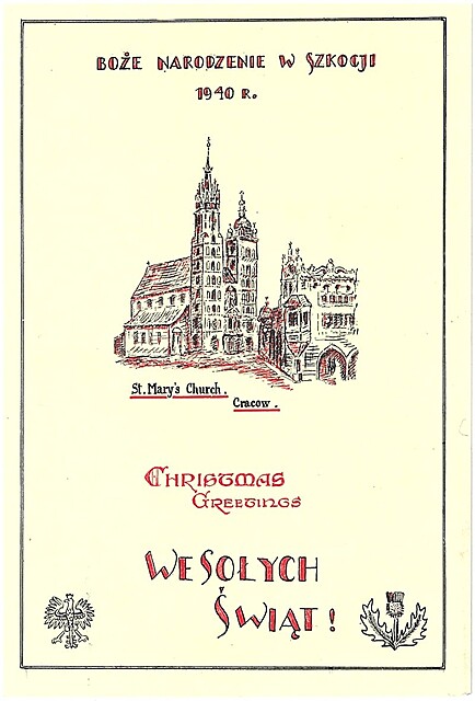 Polska Gwiazdka w Szkocji 1940 r.. Boże Narodzenie w Szkocji 1940 r. St. Mary's Church, Cracow