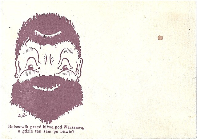 Bolszewik przed bitwą pod Warszawą, a gdzie ten sam po bitwie? ok. 1920