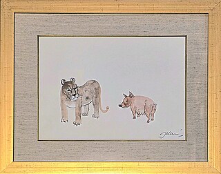 Lwica i maciora. Projekt ilustracji 'Bajki o zwierzętach’ Ignacego Krasickiego