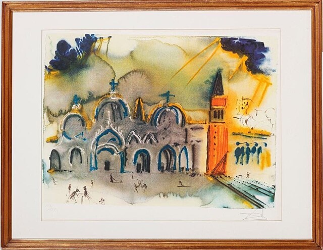 Hołd dla Wenecji - Bazylika św. Marka i Dzwonnica ("Homenaje a Venecia - Basílica de San Marco y Campanario") 1974