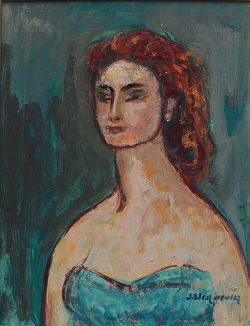 Portret kobiety z rudymi włosami