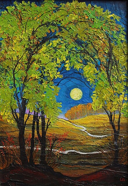 Pejzaż ze wschodem słońca