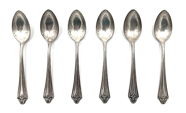 Łyżeczki do kawy art déco-6 szt. (Warszawa, l.20-30.XX w.)