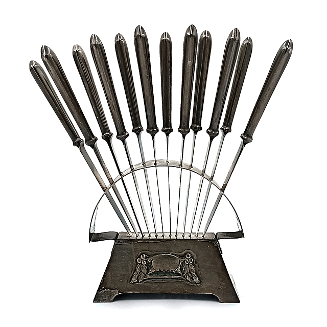 Nożyki do owoców na podstawce (Krefeld, pocz.XX w.)