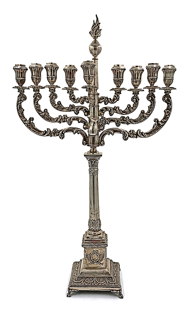 Świecznik chanukowy (Warszawa, XIX/XX w.)
