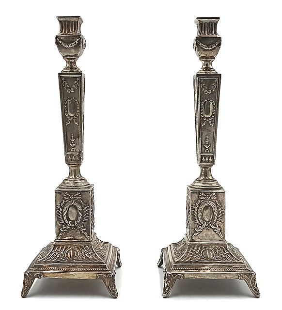 Świeczniki neoempirowe-para (Warszawa, po 1921)