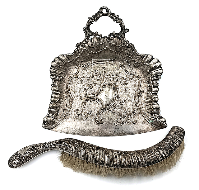 Zmiotka i szufelka stołowa (Francja?, XIX/XX w.)