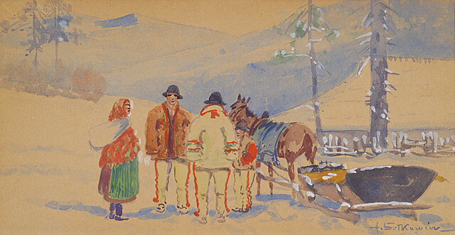 "Górale przy saniach"