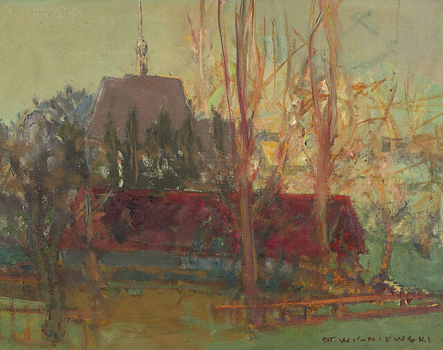 "Pejzaż z kościołem"