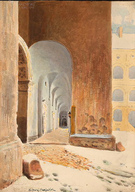 "Dziedziniec arkadowy na Wawelu"