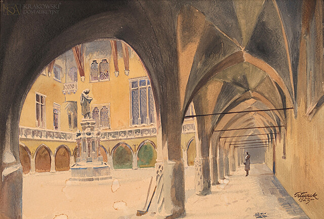 "Dziedziniec Collegium Maius"