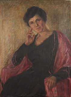 "Portret kobiety w czarnej sukni" (1918)