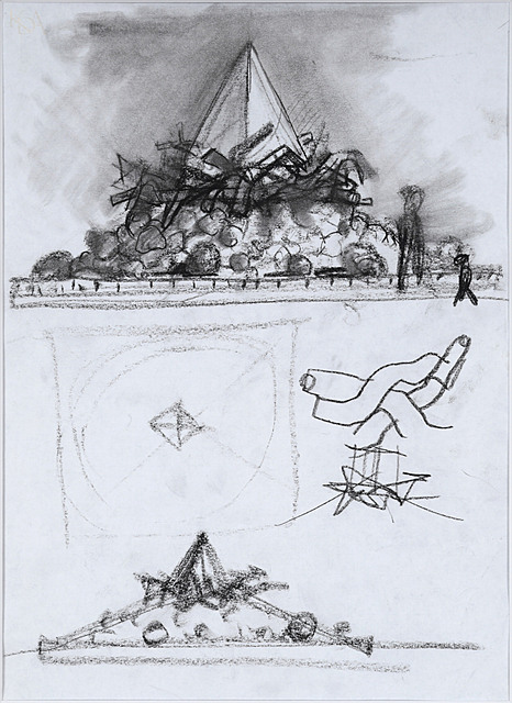 "Kompozycja z piramidą" (praca dwustronna)