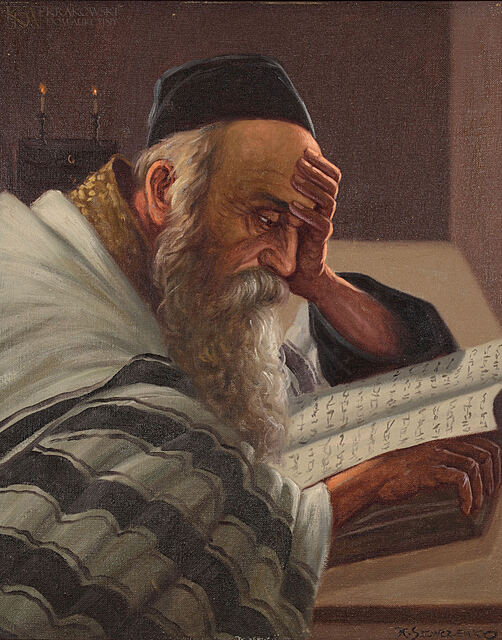 "Rabin studiujący księgę"
