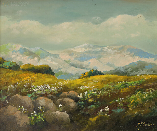 "Krajobraz z górami"