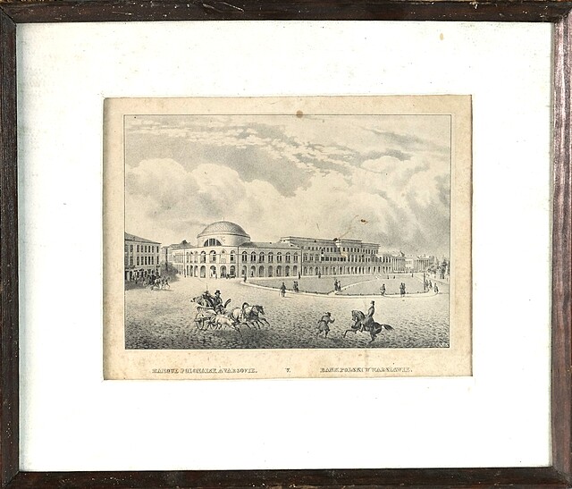 Widok na Plac Teatralny w Warszawie, z serii: "Widoki Warszawy", ok 1840