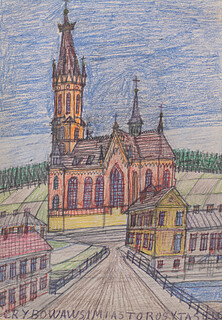 Kościół w Grybowie, około 1960 roku