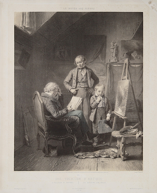 Powołanie na artystę, (tyt.oryg.: „Une vocation d’artiste i A follower a Raphael”), Paryż 1856