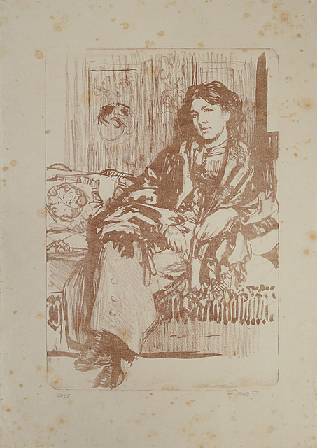 Zamyślona na kanapie, ok. 1900