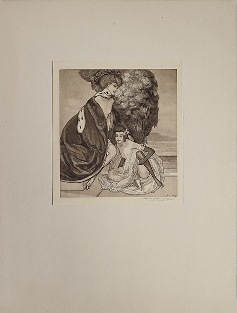 Dama w gronostajach z dwórką, 1912