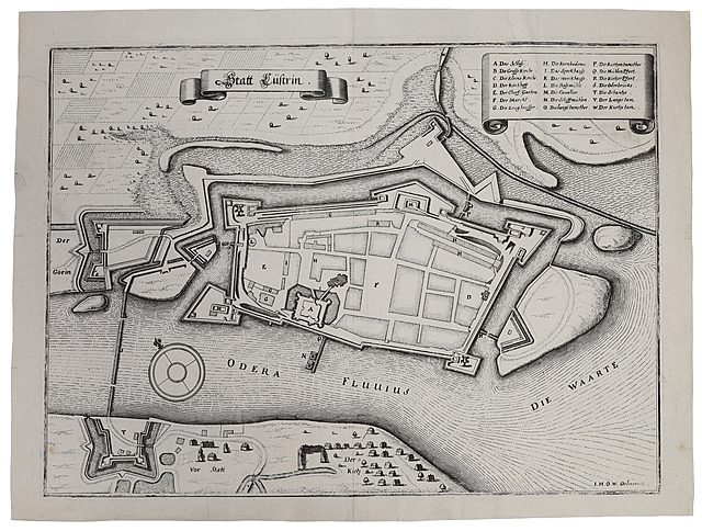Plan Kostrzynia nad Odrą, 1652