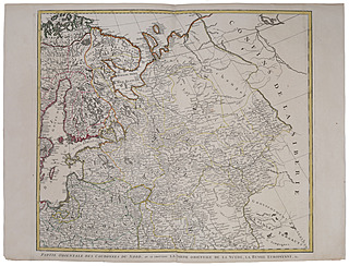 Mapa północno wschodniej Rzeczypospolitej, wraz z Kurlandią, Liwonią, Estonią, Finlandią i północną Rosją (tyt. oryg.: “Partie orientale des couronnes du Nord”), 1757