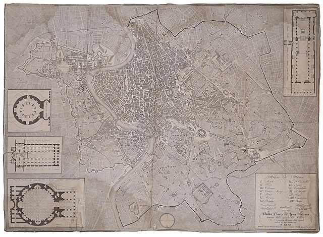 Plan Rzymu, (tyt.oryg.: „Nuova pianta du Roma moderna”, 1816