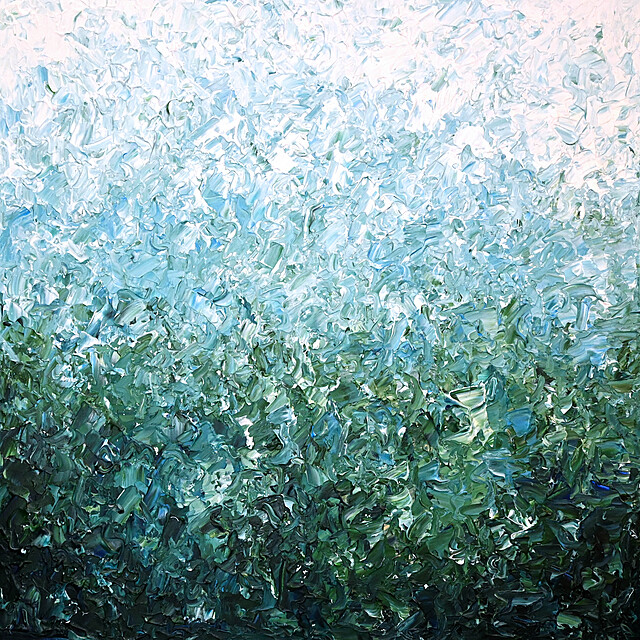 Kompozycja w zieleni i bieli nr 199, 2025